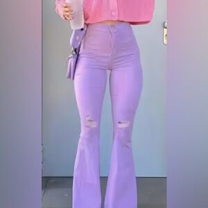 Lavender Flared Pants